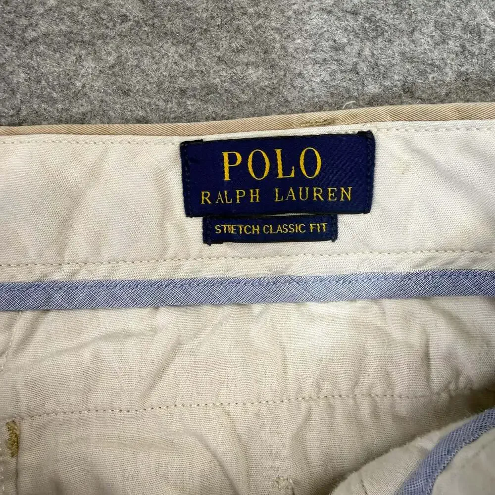 Polo Ralph Lauren Stretch Classic Fit Chino Shorts, Beige, Size 31